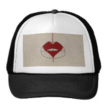 Lèvres de coeur casquette de camionneur