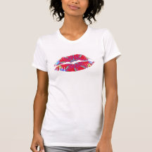 Lèvres de flower power t-shirts