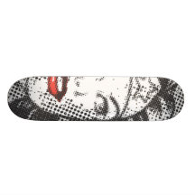 Lèvres de rouge de femme de merveille plateau de skateboard
