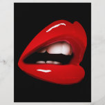 Lèvres rouges sexy - rouge sur le noir prospectus
