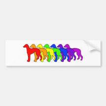 Lévrier d'arc-en-ciel autocollants pour voiture