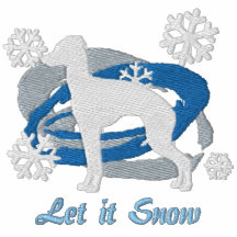 Lévrier italien de flocon de neige polos brodés