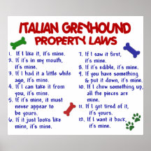 LÉVRIER ITALIEN PL2 POSTERS