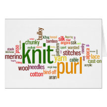 Lexique de tricot - mots pour des tricoteuses !  K Carte