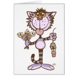L'exposition du chat de Kitty de la carte de voeux