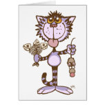L'exposition du chat de Kitty du carte pour notes  cartes