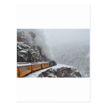 L'express polaire arrondit la courbure carte postale
