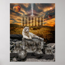 L'extinction blanche de tigre est pour toujours co posters