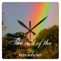 L'extrémité de l'horloge d'arc-en-ciel