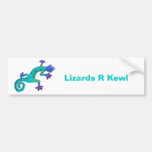 Lézard coloré fou autocollants pour voiture