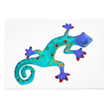 Lézard coloré fou bristols personnalisés