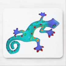 Lézard coloré fou tapis de souris