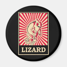 Lézard d'art de bruit aimant pour réfrigérateur