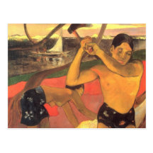 L'homme avec la hache - Paul Gaugun Cartes Postales