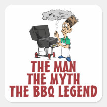 L'homme, le mythe, la légende de BBQ Autocollants