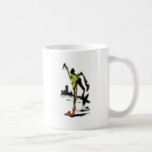 L'homme tordu tasse à café