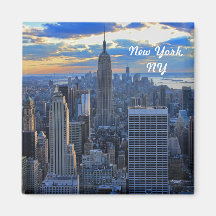 L'horizon de la fin de l'après-midi NYC comme couc Aimant