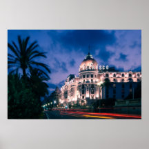 L'hôtel célèbre d'EL Negresco à Nice, France Affiches