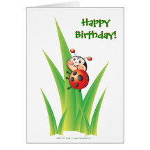 Libby la carte d'anniversaire de coccinelle