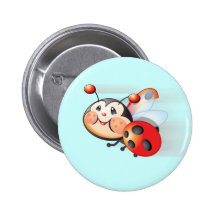 Libby le bouton de coccinelle pin's avec agrafe
