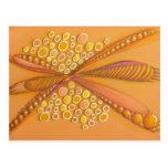 Libellule abstraite cartes postales