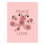 LIBELLULE DE PAIX ET D'AMOUR CARTE POSTALE