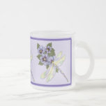 Libellule et pensées - aucun texte tasse