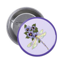 Libellule et pensées pin's