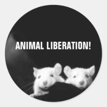 Libération animale ! autocollants ronds