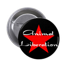 libération animale badge avec épingle