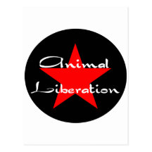 libération animale carte postale