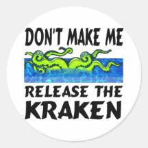 Libération de Kraken le kraken Adhésif Rond
