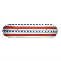 Liberté bleue blanche rouge patriotique de bannièr plateaux de skateboards customisés