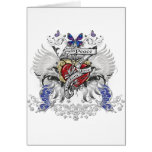 Liberté d'amour de la vie de paix cartes de vœux