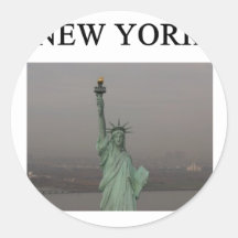 Liberté de la statue OD de New York City Adhésif Rond