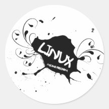 Liberté de moyens de Linux Autocollants