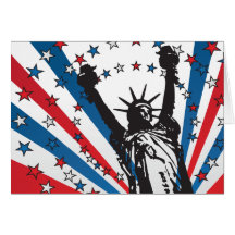 Liberté des Etats-Unis Carte De Vœux