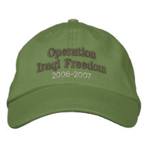 Liberté d'Irakien d'opération Chapeau Brodé