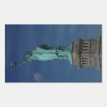 Liberté éclairant le monde - statue de la liberté autocollants en rectangle