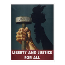 Liberté et justice pour toute la carte postale