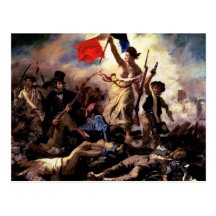Liberté menant les personnes cartes postales