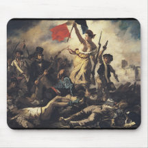 Liberté menant les personnes par Eugene Delacroix Tapis De Souris