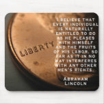 Liberté Mousepad de Lincoln Tapis De Souris