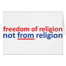 Liberté religieuse pas de religion carte de vœux