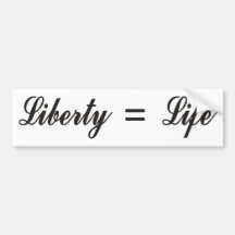 Liberté = vie adhésif pour voiture