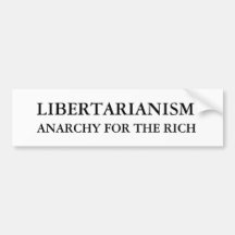 LIBERTINAGE, ANARCHIE POUR LES RICHES ADHÉSIF POUR VOITURE