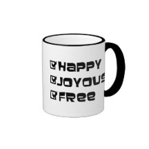 Libre joyeux heureux mugs à café