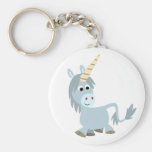 Licorne amicale mignonne Keychain de bande dessiné porte-clés
