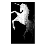 Licorne argentée - cartes de visite modèles de cartes de visite