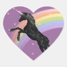 Licorne d'arc-en-ciel autocollants